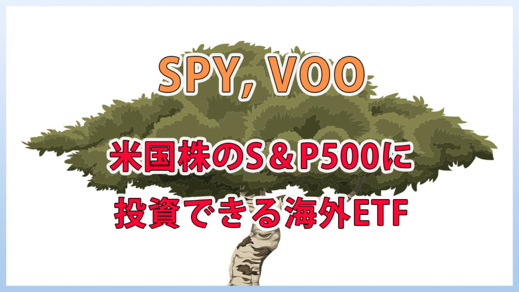 米国株のS＆P500に投資できる海外ETF (SPY,VOO)