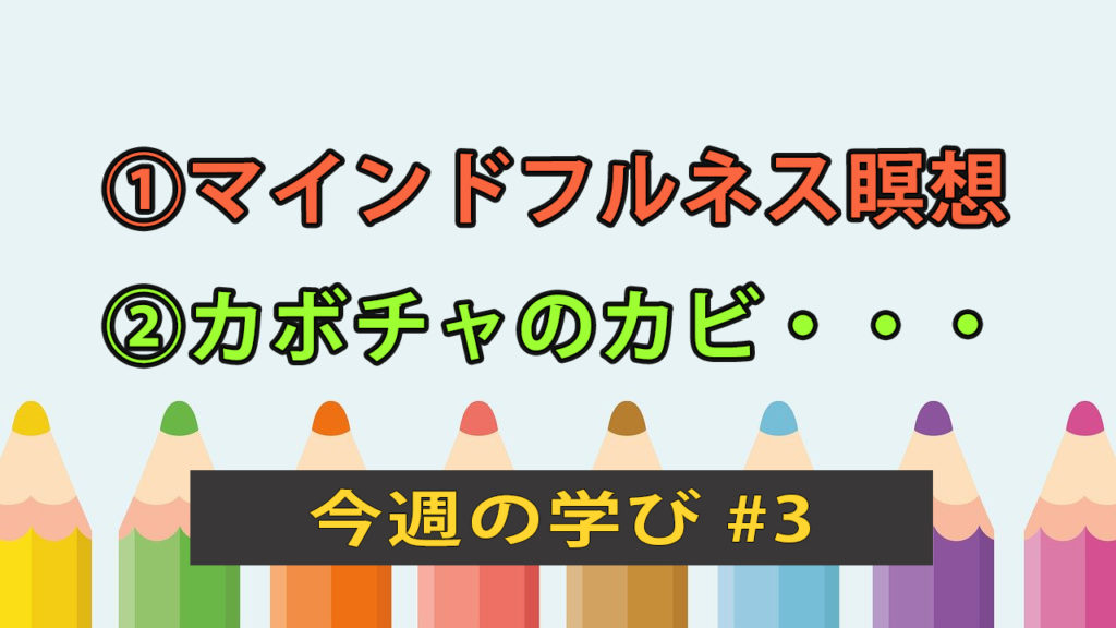 マインドフルネスを私生活に取り入れる / カボチャにカビ・・・!